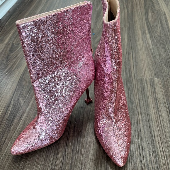 Pink glitter / sequence boots - Picture 2 of 4